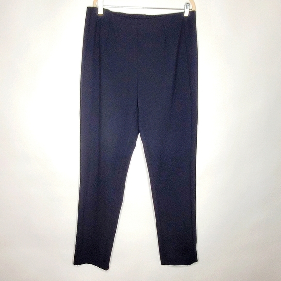 J. Jill Ponte Knit Slim Leg Pants Size Large TALL Black Hi-Rise Stretch Pull-on - Picture 1 of 15